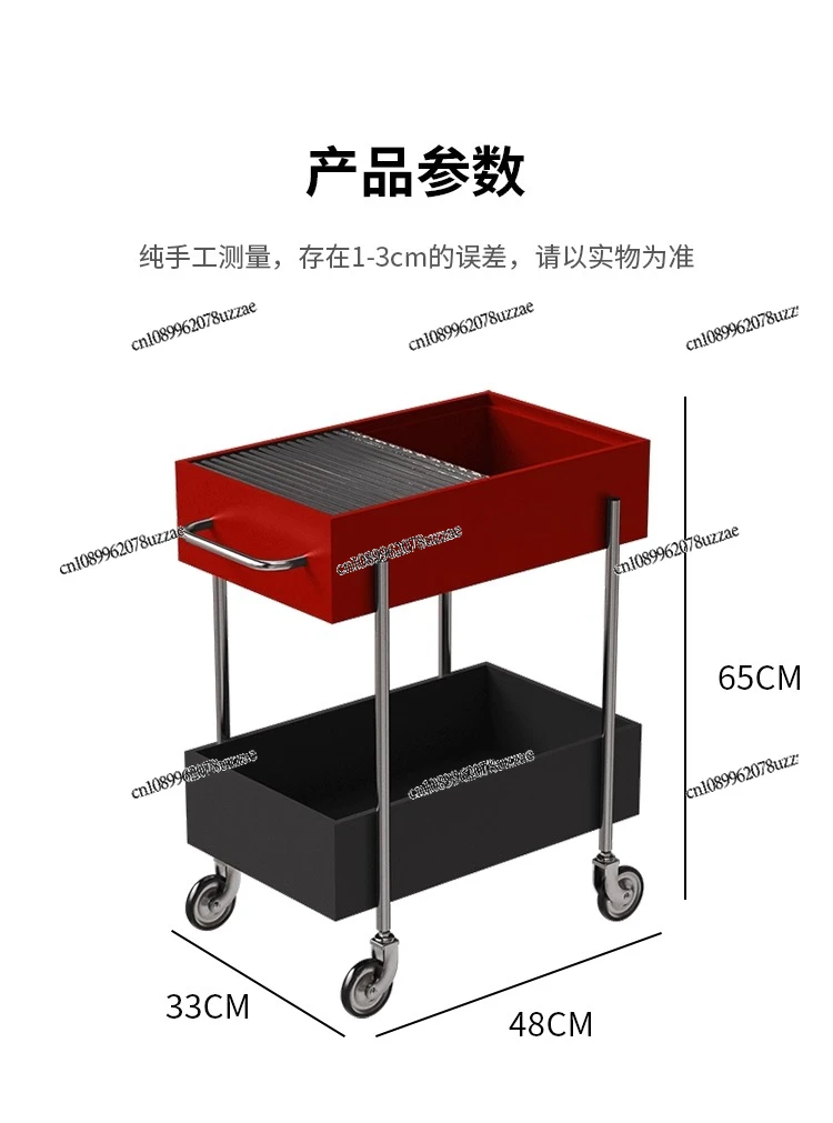 Small Cart Multi-layer Second-hand Large Storage Rack Movable Sofa Side Dopamine Snack Storage Rack