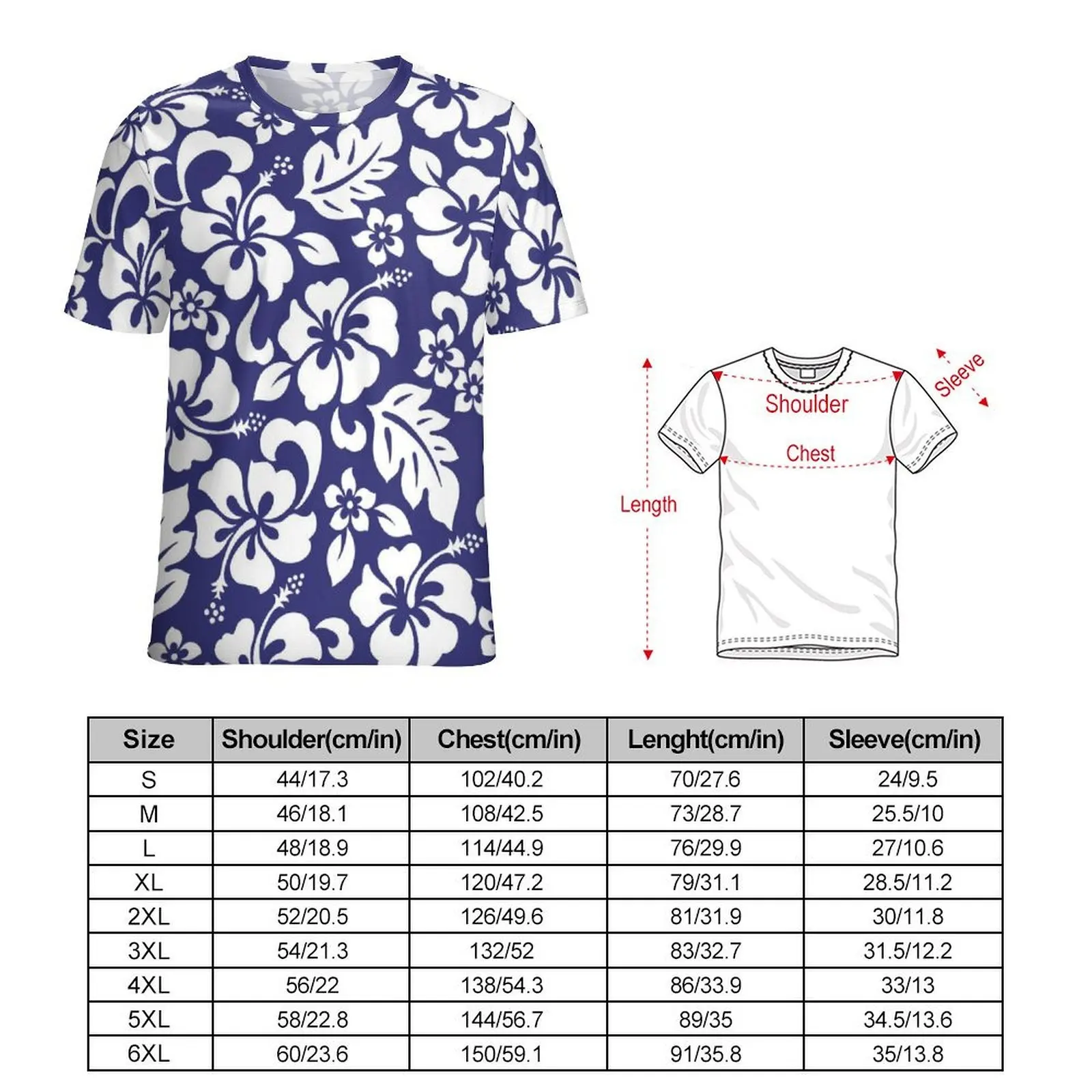 Summer T Shirt Tropical Flower T Shirts Hawaiian Hibiscus Classic Popular Tees For Men Short-Sleeved Graphic Oversize Tops
