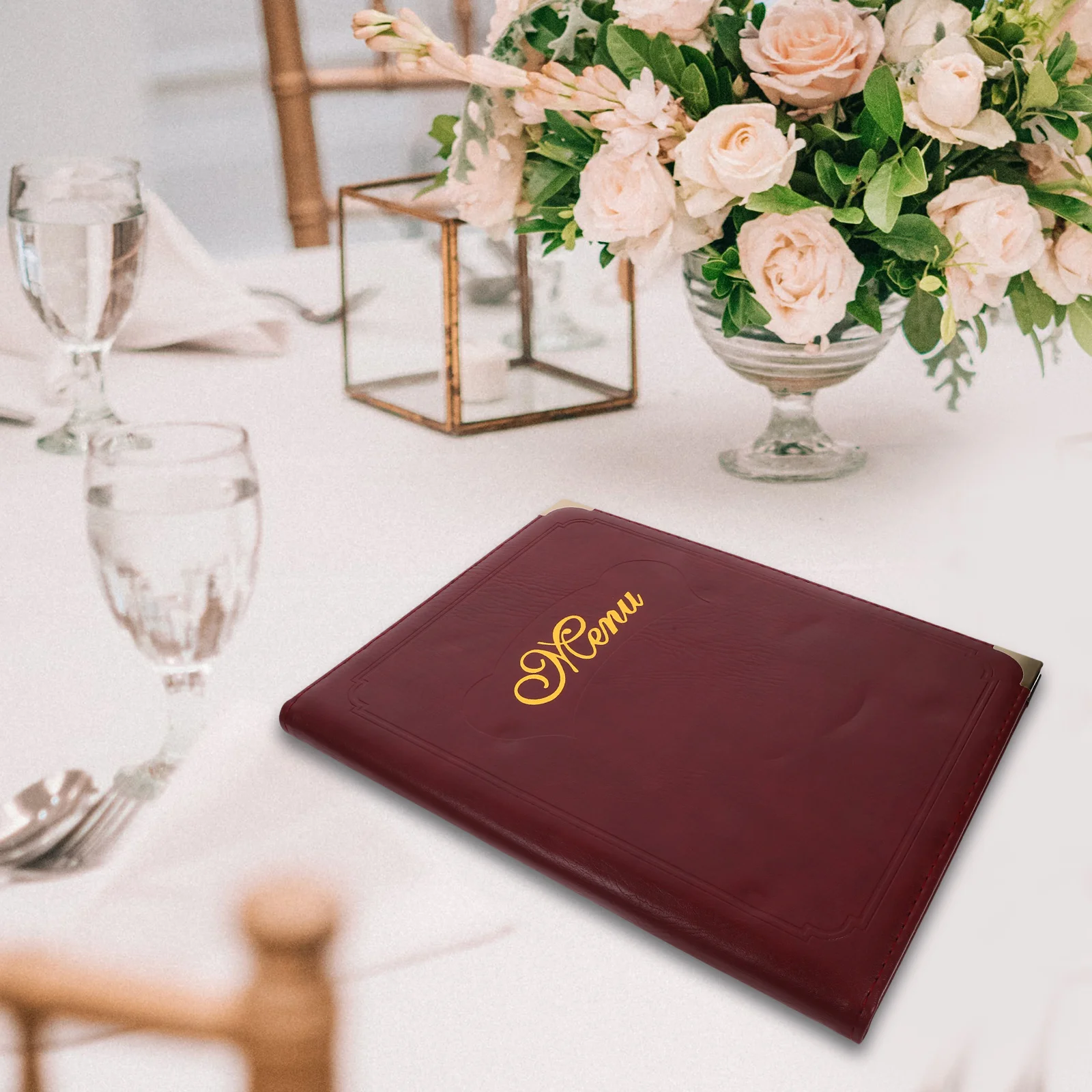 

Menu Book A4 Practical Restaurant Menu Holder Simple Design Wear Resistant Exquisite Craftsmanship Hotel Bar Use