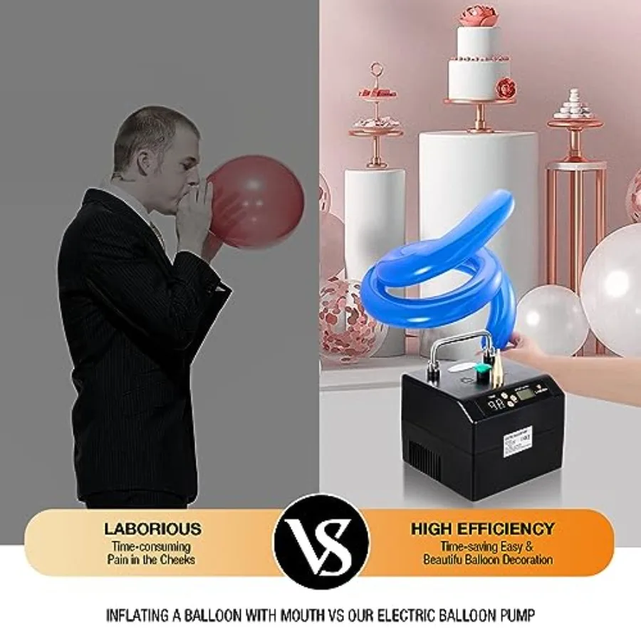 Lagenda Electric Air Balloon Pump B231 Balloon Blower Machine with Timing Function Dual Inflation Modes for Small Balloon Infla