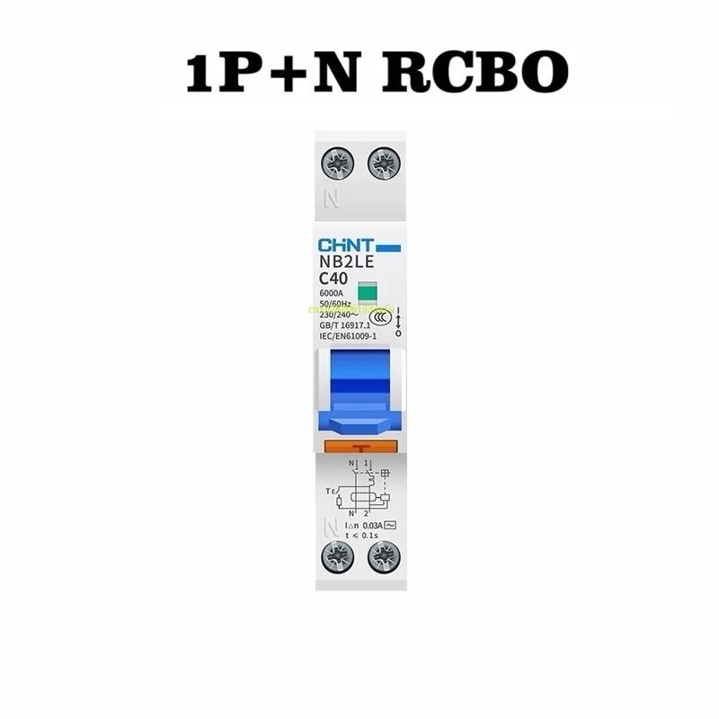 CHINT 18MM MCB RCBO NXB-40 NB2LE 30ma TypeAC Curve C DPN DPNL Residual Current Operated Circuit Breaker DZ267 DZ267LE