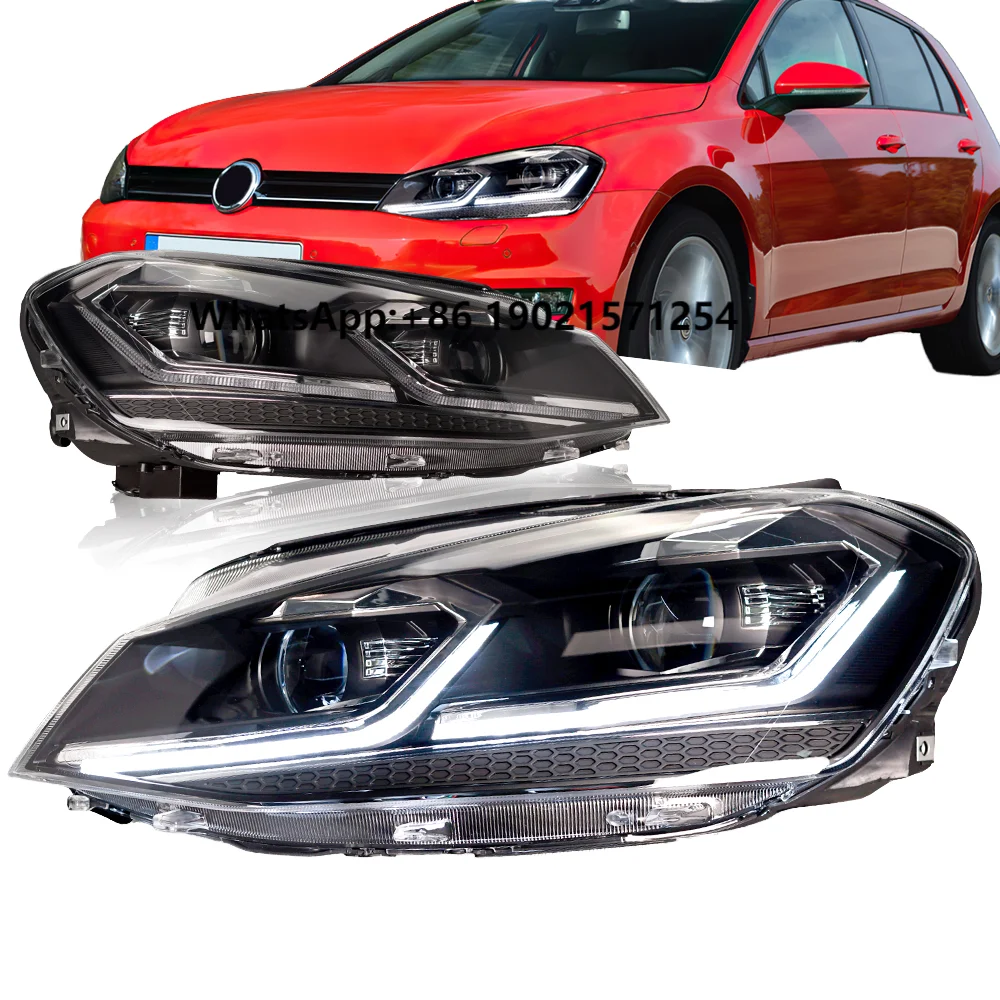 Archaische LED-Scheinwerfer passend für GOLF 7-Scheinwerfer mit sequentiellem Blinker 2014–2017 für Golf Mk7 mit 7,5-Look