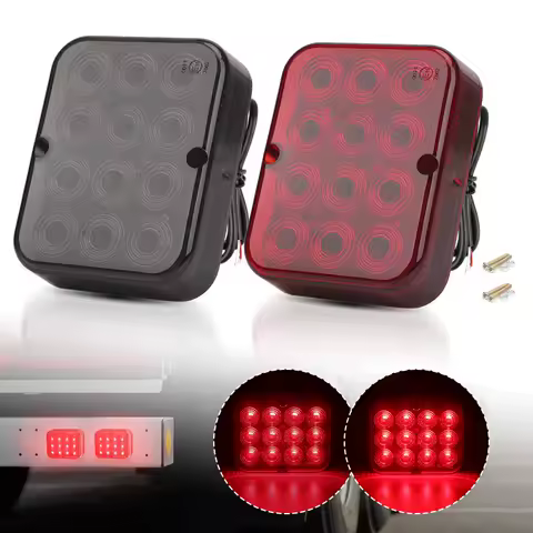 12V 24V 12 LED Rear Tail Light Fog Light Driving Lamps Safety Warning Brake Stop For Car Truck Trailer Boat Caravan Lorry Bus
