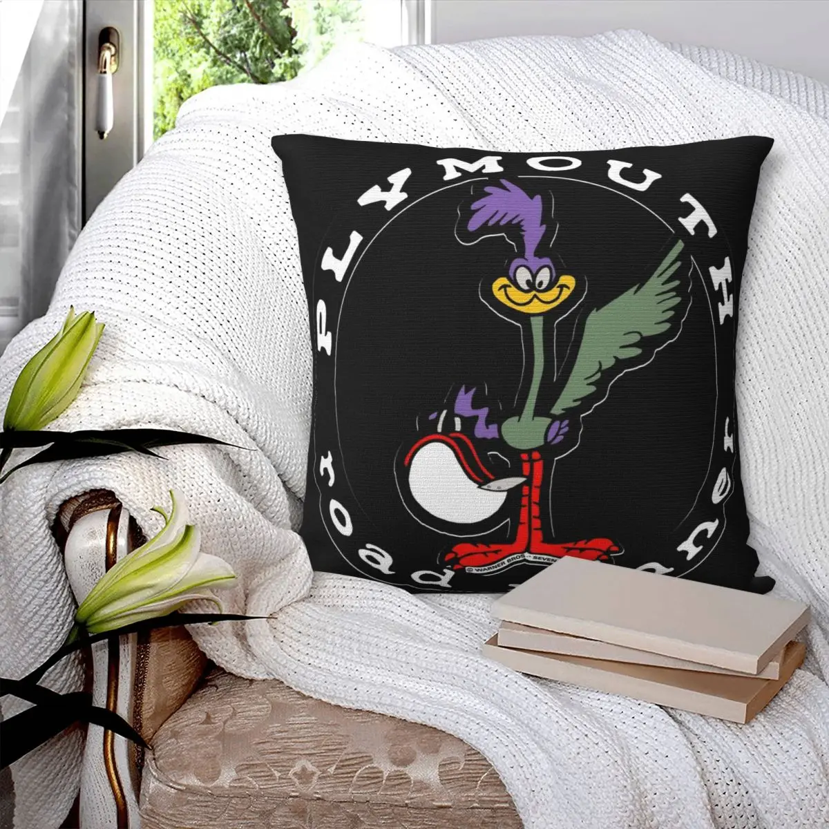 Plymouth Roadrunner Bird Roadrunner Pillowcase Polyester Linen Velvet Creative Zip Decor Throw Pillow Case Room Cushion Cover view 3