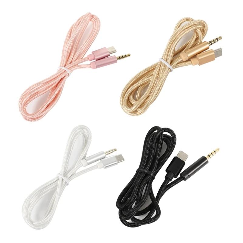 USB C to 3.5mm Connection Cord Noise Reduce Cable For Various Auditory Devices 96BA