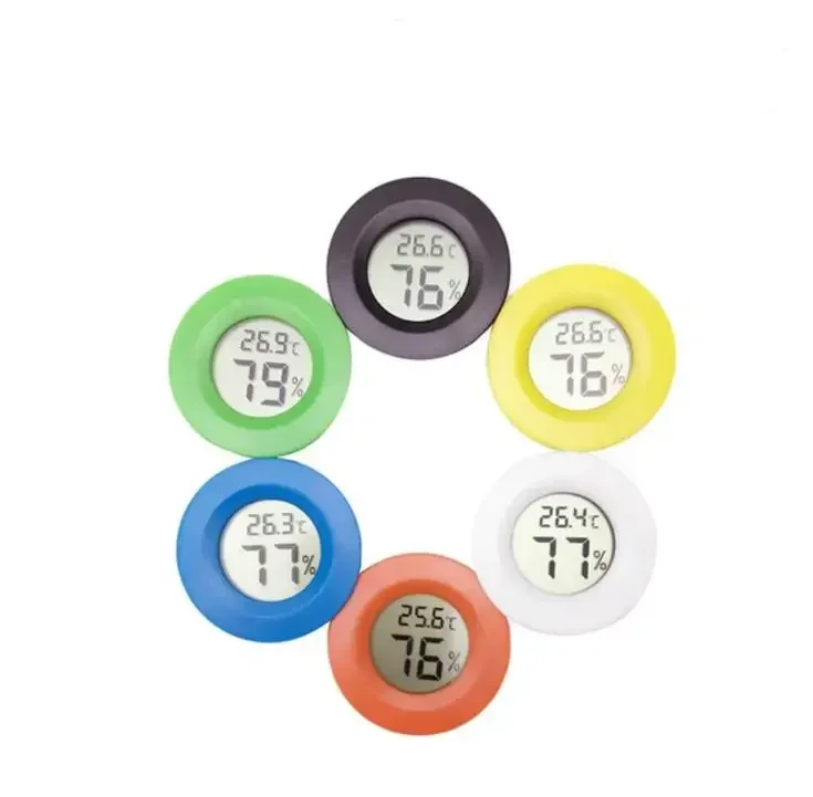 Thermomètre congélateur Sauna thermo-hygromètre thermomètres numériques liquide réfrigérateur détecteur rond Mini Portable numéro cristal