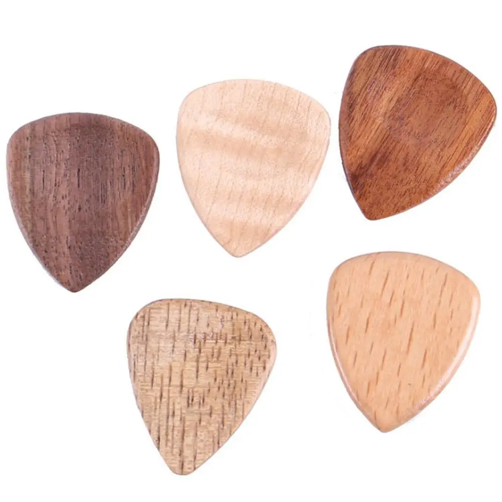 Sandalwood Hearted Shape Guitars Accessories Wooden Guitar Pick Acoustic Guitar Pick Finger Guitar Pick