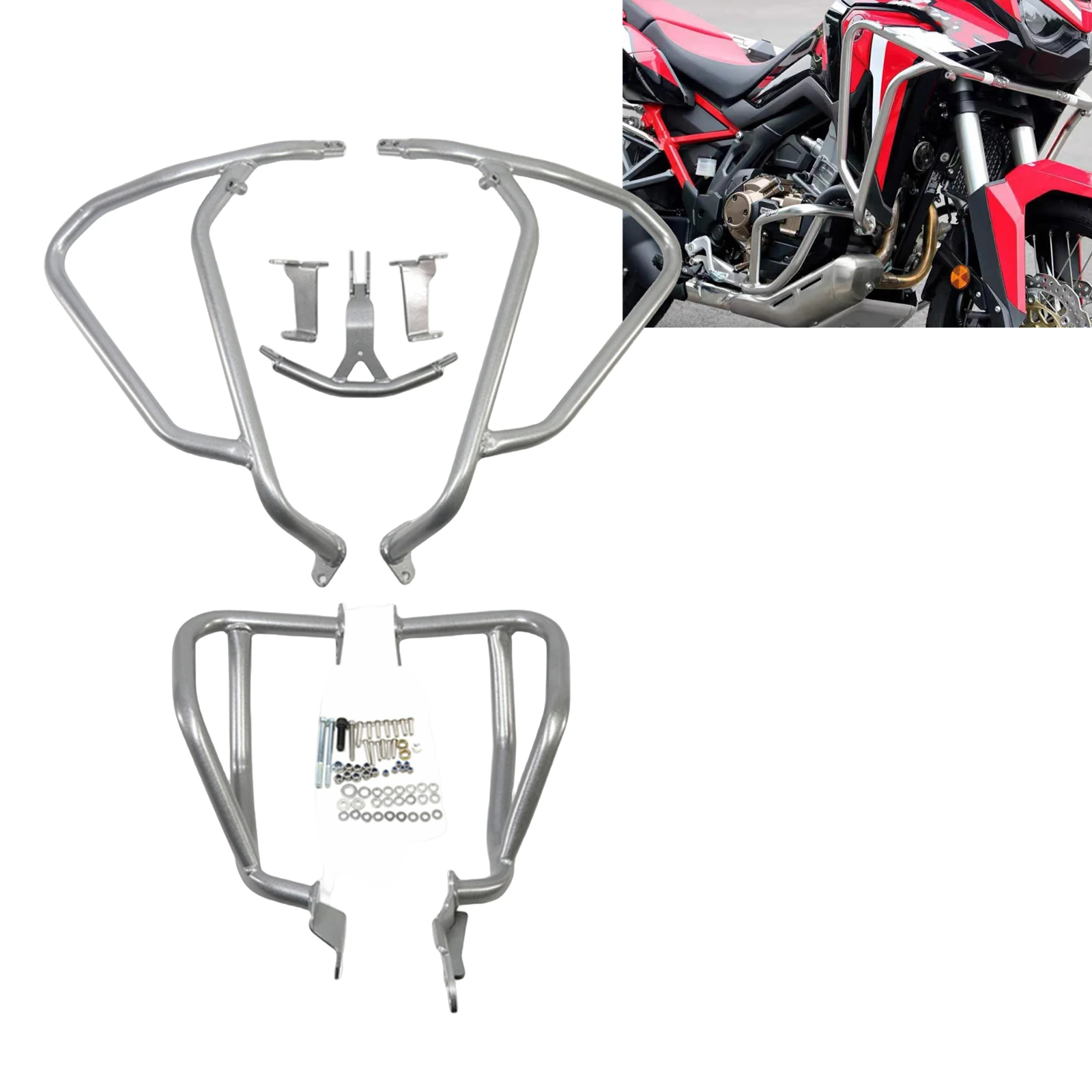 

Pop For Honda CRF1100L CRF 1100 L 2021-2024 Motorcycle Crash Guard Fairing Protector Bumper Bracket Bar