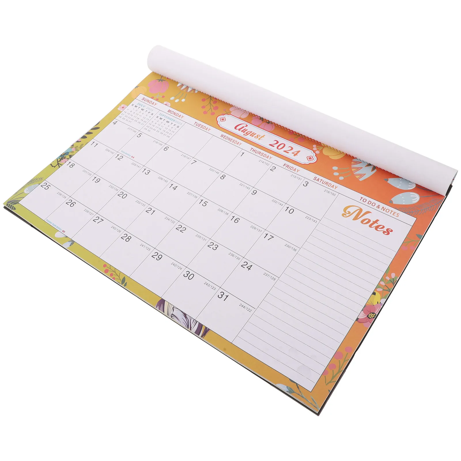

Monthly Wall Calendar Hanging Calendar Clear Printing Smooth Surface Holiday Planner Daily Appointment Marking Office Family Use
