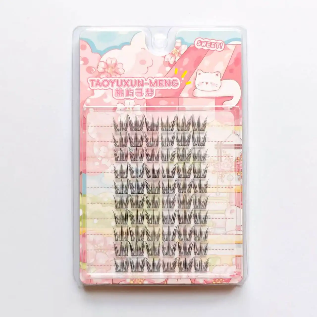 Natural Cluster False Eyelashes Set 10 Rows Soft Lightweight Individual Lashes for Daily Makeup Beginner Friendly