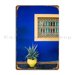 Jardin Majorelle Marrakech 금속 사인 홈 페인팅 플라크 디자이너 시네마 주석 기호 포스터
