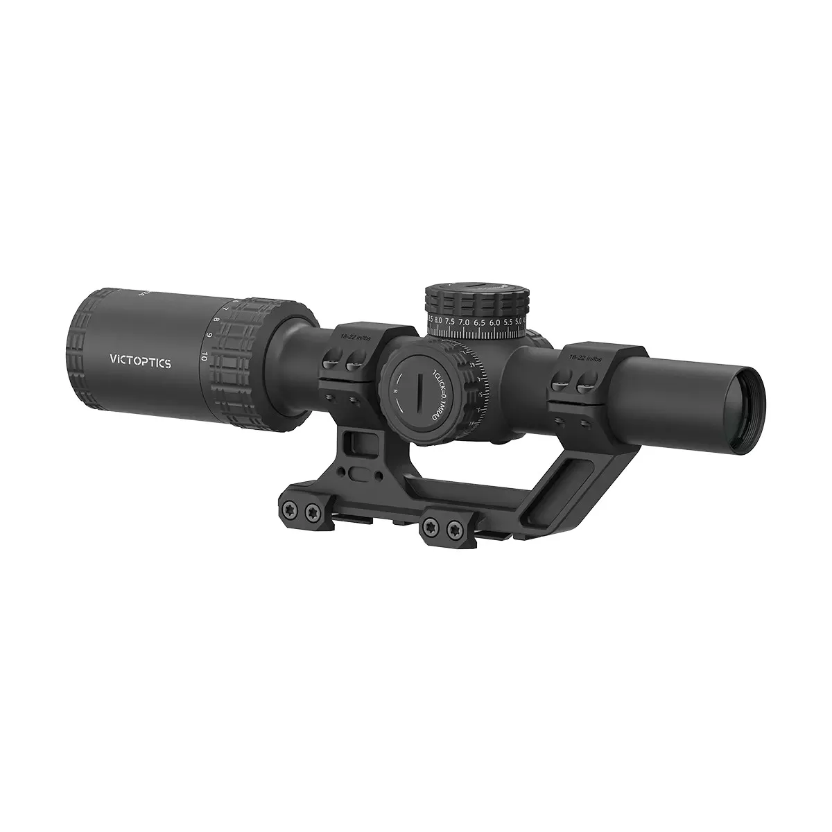 Victoptics S10 1-10x24 Riflescope 1-Piece High Mount Combo Kit With 1/10 MIL Turret Lock, Wide FOV, High Picatinny Mount