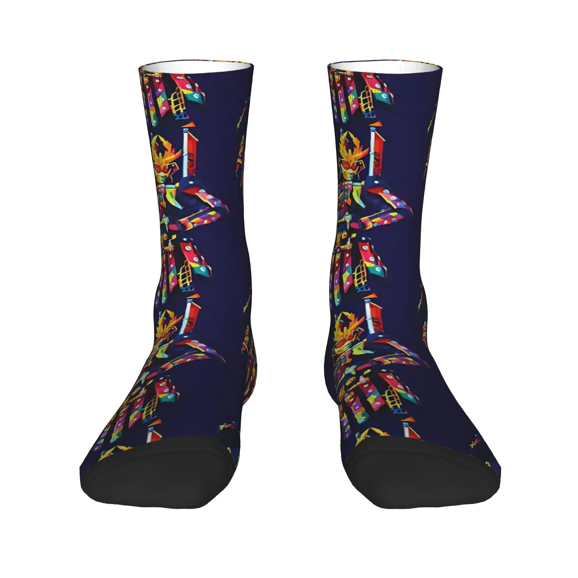 Kamen Rider Gaim Kachidoki Armor Stockings  Gothic Socks Men Medium Soft Socks Autumn Running Graphic Anti Slip Socks Gift Idea
