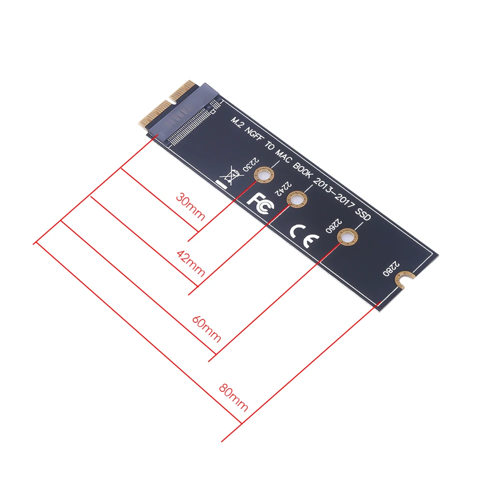 M.2 NVME SSD Convert Adapter Card for MacBook Air Pro Retina 2013-2017 NVME/AHCI SSD Upgraded Kit For A1465 A1466 A1398 A1502