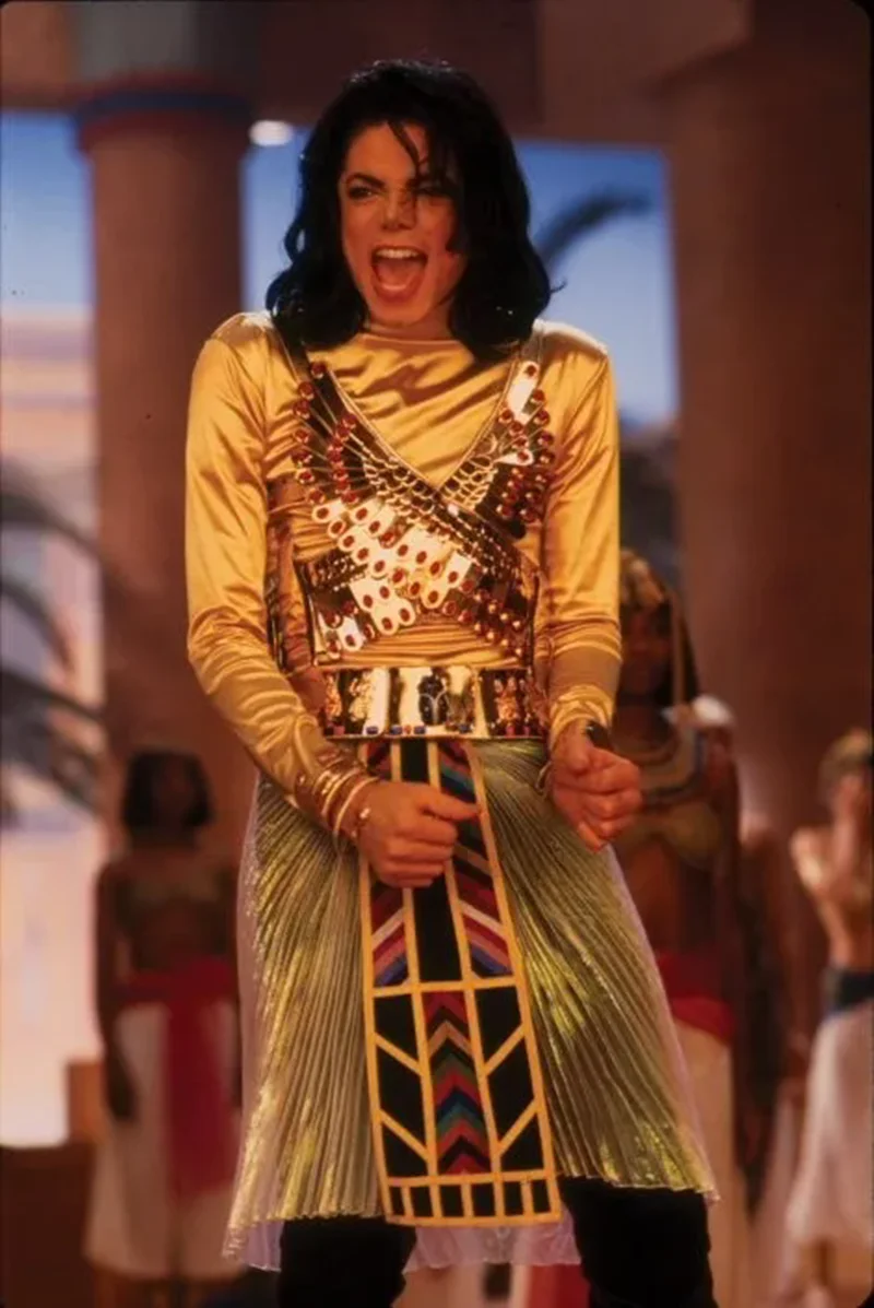 Impersonator Michael Joseph Jackson Costumes Outfit Jacket Stuff Egypt Pharaoh Do You Remember The Time Unique Dance Wigs