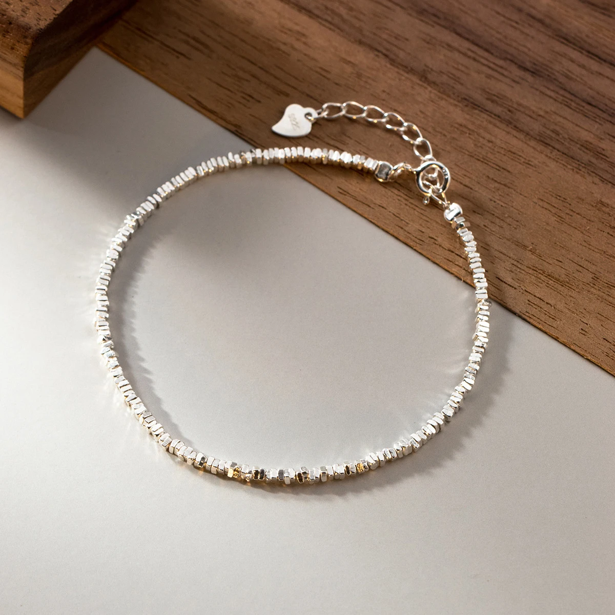 Modian Genuine 100% 925 Sterling Silver Simple Geometric Design Bracelet for Girls Trendy Women Basic Chain Fine Party Jewelry