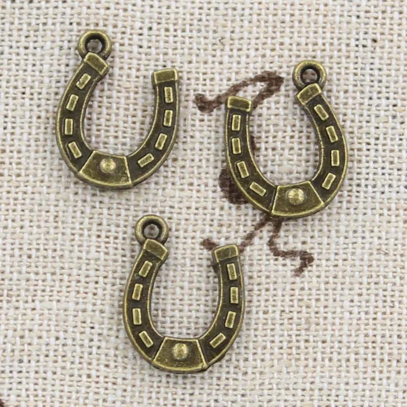 20pcs Charms Lucky Horseshoe Horse 15x12mm Antique Making Pendant fit,Vintage Tibetan Bronze Silver color,DIY Handmade Jewelry