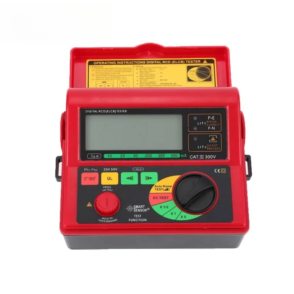 Умный датчик AR5406 Цифровой тестер УЗО/ELCB Тестер утечки Тестер тока утечки