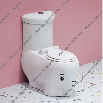 Elephant shaped children's toilet ceramic toilet Kindergarten children flush toilet small  bathroom furniture