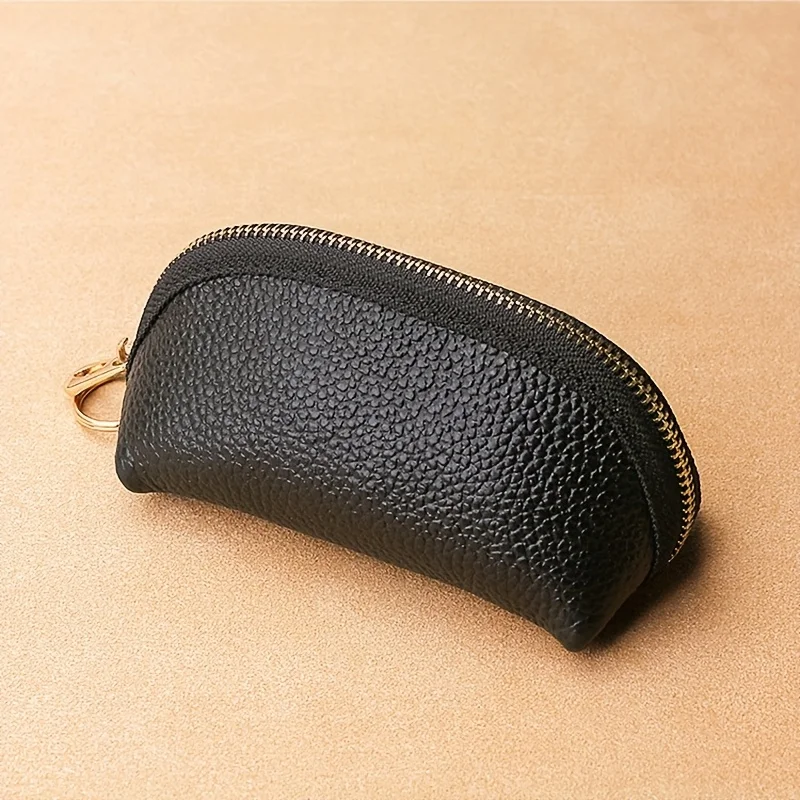 EMOMALA Women'S Wallet & Key Holder - Slim Wallet with Golden-Tone Hardware, Zipper Closure, Compact Car