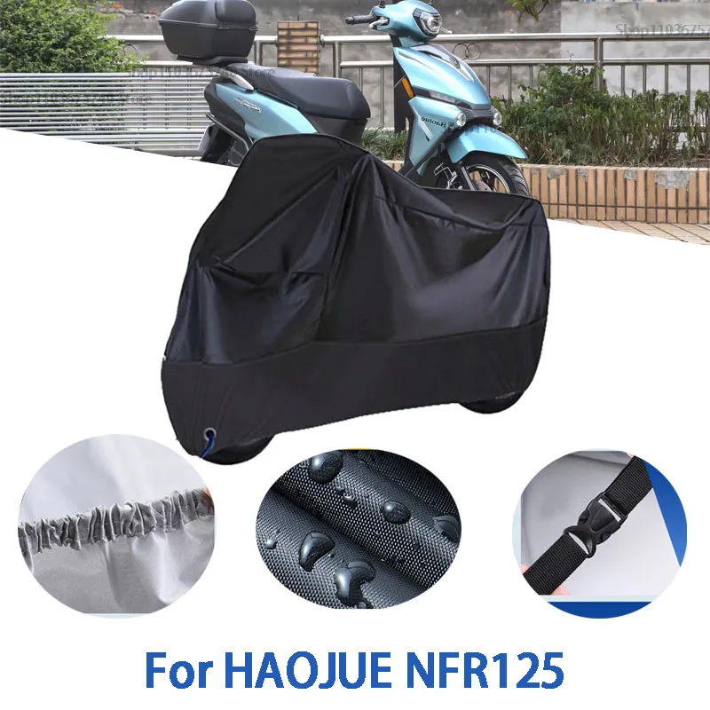 

Motorcycle Full Covers For HAOJUE NFR125 Car Outdoors Sun Protection Dust No Ear Thickened Oxford Clothcover Accessories