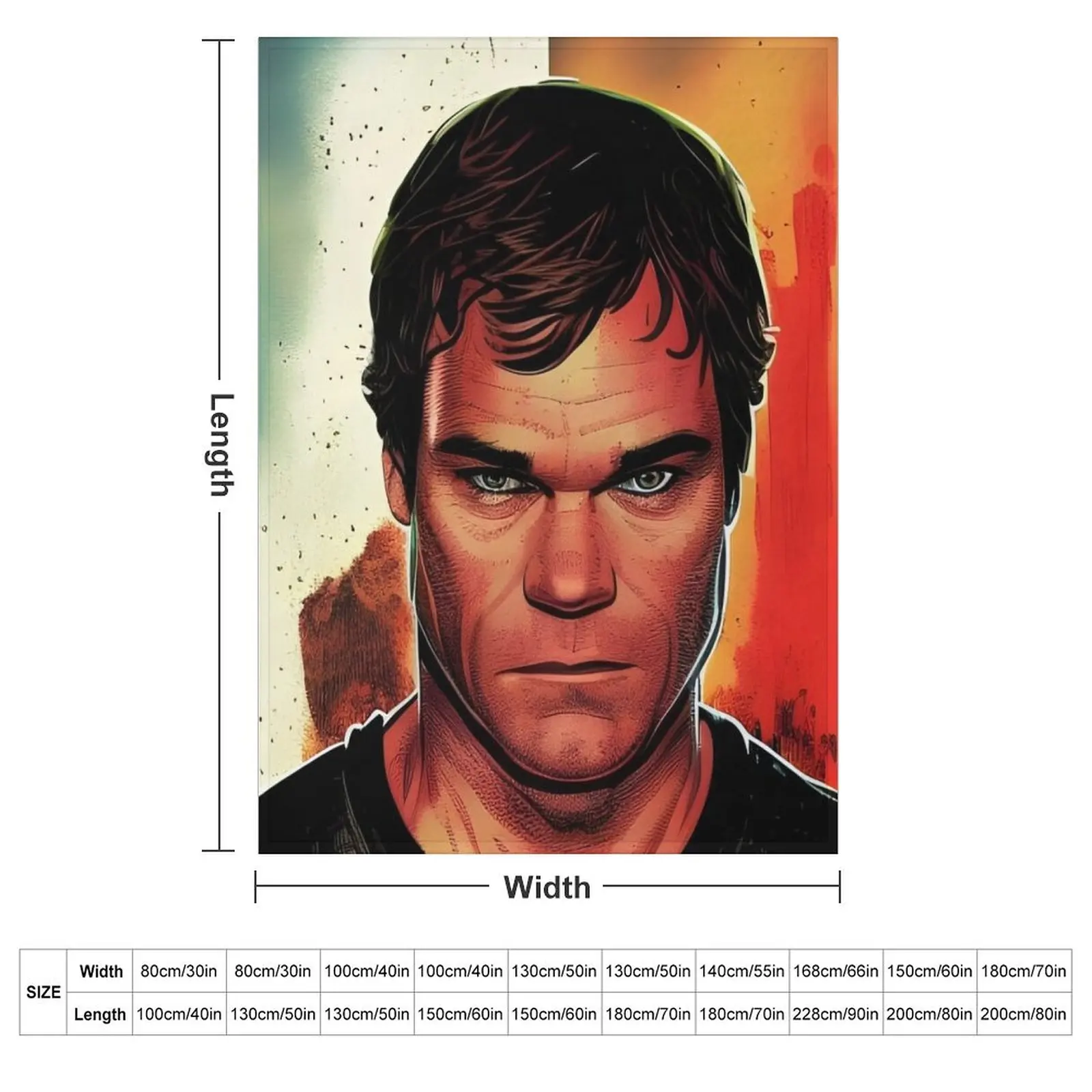 Dexter Morgan is looking at you Throw Blanket couch cozy soft plush fuzzy picnic outdoor blanket