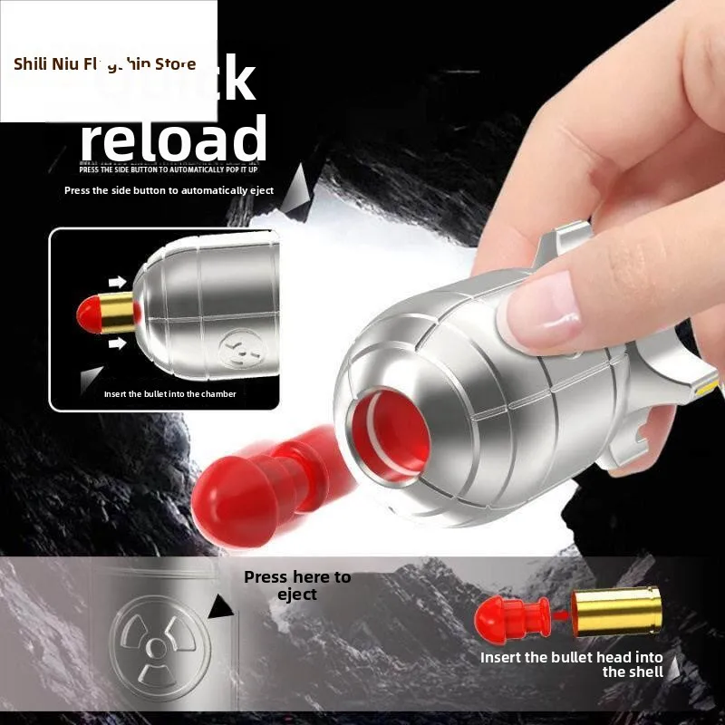 New Special Agent  Nuclear Bomb Toy Gun Keychain Backpack Decoration Boys Gift Portable And Stress Reliever Keychain