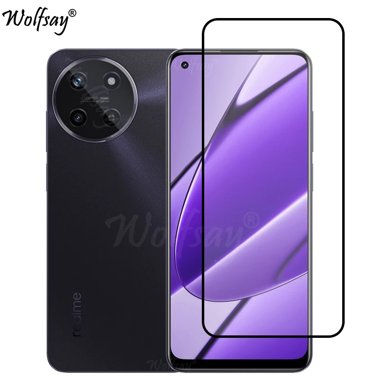 Full Cover Tempered Glass For Oppo Realme 11 4G Screen Protector For Realme 11 4G Camera Glass For Realme 11 4G Glass 6.4 inch