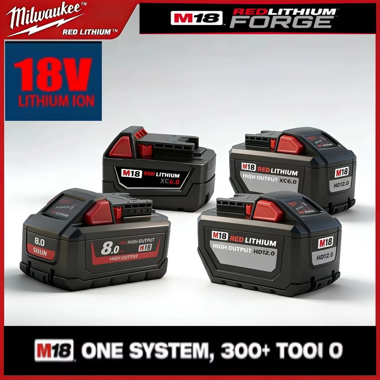 

18V M18 Li-ion Battery For Milwaukee High Capacity Stable Power For M18 Series Cordless Drill Wrench Saw And Grinder