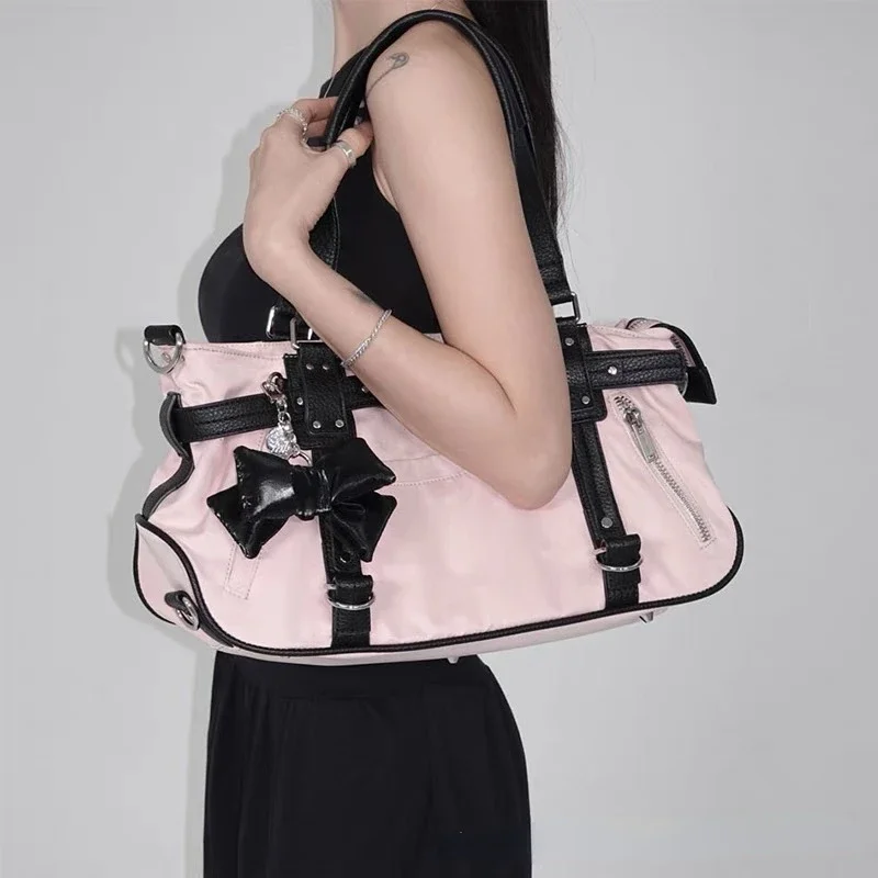 

Корейская роскошная женская лоскутная сумка подмышки, новые офисные женские шикарные сумки на плечо Y2k Ins, повседневная дорожная сумка, сумки большой вместительности