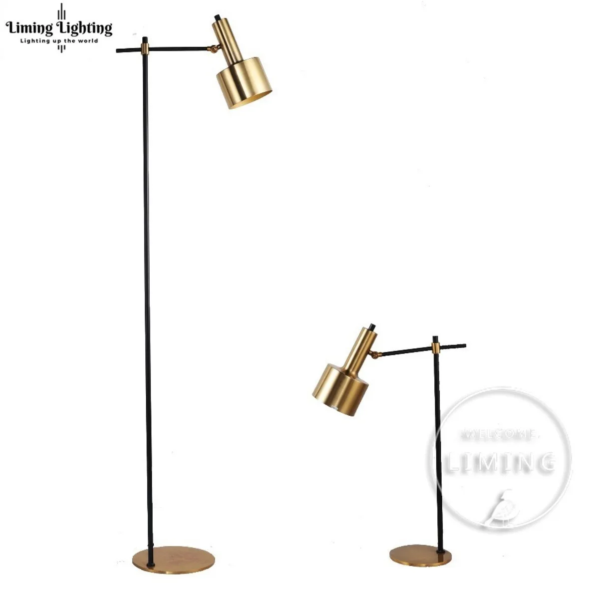 

Nordic Study Reading Table Floor Lamp Light Tripot Led Copper Brass Bronze Gold Modern Floor Light Desk Lamp For Bedroom Foyer