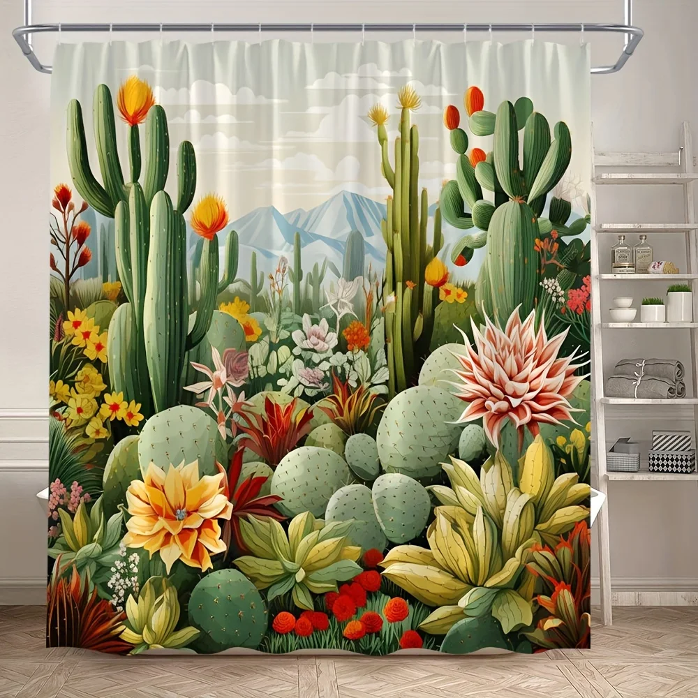 Rainy umbrella shower curtain - Colorful and unique wall hanging decorations for living rooms and bedrooms - cheerful