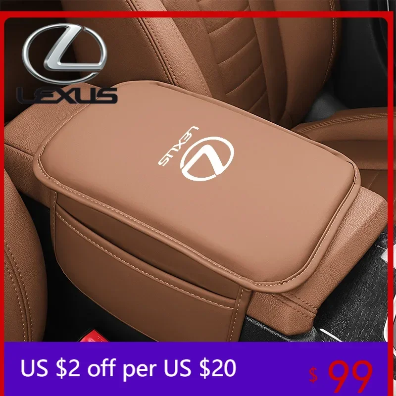 

Декоративные накладки для салона Lexus IS500, LS460, RC200, LM300, RX450, LX, NX350h, UX, RZ450e: кожаный подлокотник для центральной консоли автомобиля