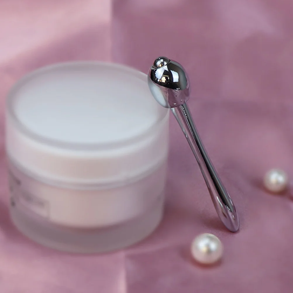 

Silver Eye Cream Massager Tool Zinc Alloy for Moisturizer and Lotion Application Portable and Washable Eye Cream Bar