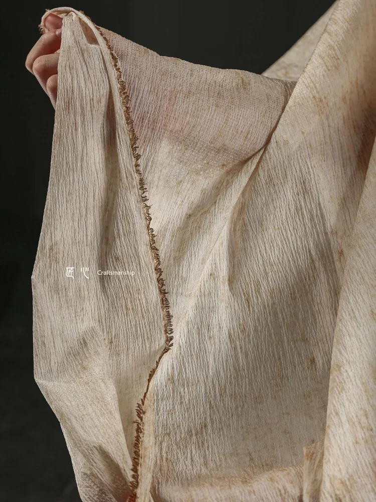 الجمل المشمش سحق النسيج سترة فستان الملابس مصمم DIY القماش الخياطة بواسطة متر المواد بالجملة