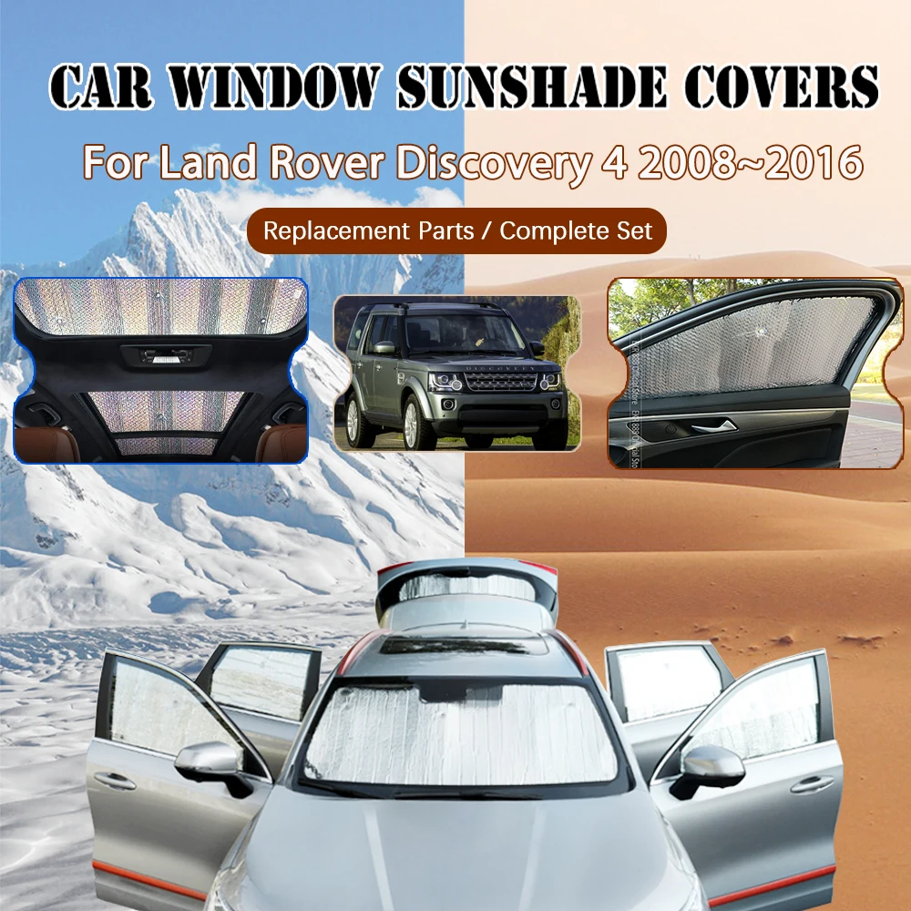 Car Sunshades For Land Rover Discovery 4 L319 LR4 2009~2016 Sun Coverage Pads Sunscreen Window Sunshades Covers Auto Accessories