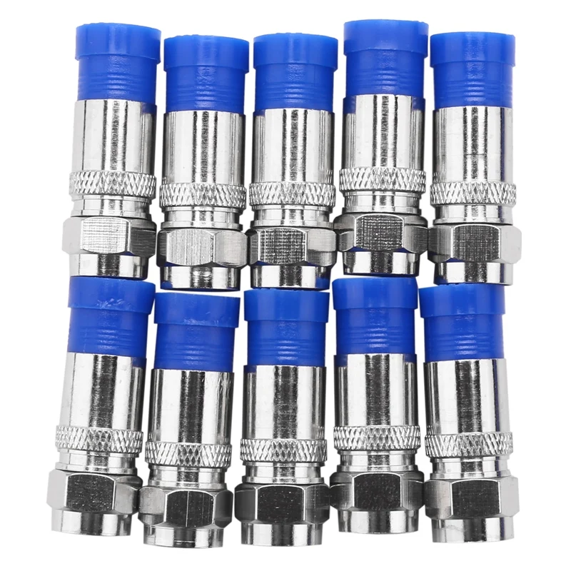 Promotion! Compression Tool Coax Cable Crimper Kit Adjustable Rg6 Rg59 Rg11 75-5 75-7 Coaxial Cable Stripper With 10 Pcs F Compr