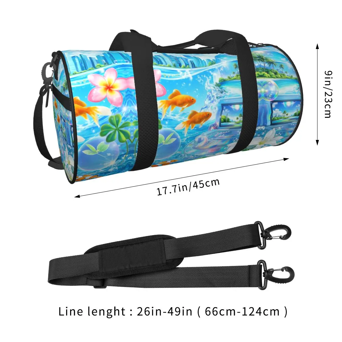 Frutiger Aero Gym Bag Oxford Sports Bags Large Capacity Travel Training Design Handbag Cute Fitness Bag For Couple