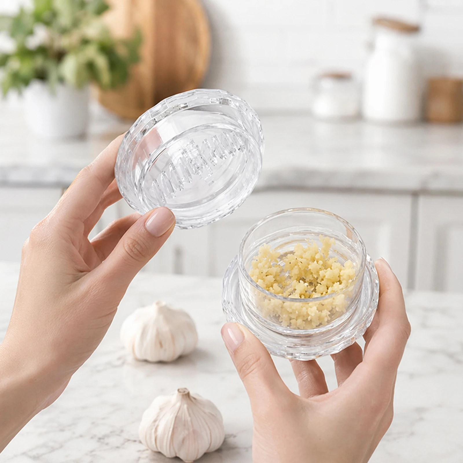 Kitchen Gadgets Essential - Spremiaglio e schiacciaglio manuale, resistente all'usura