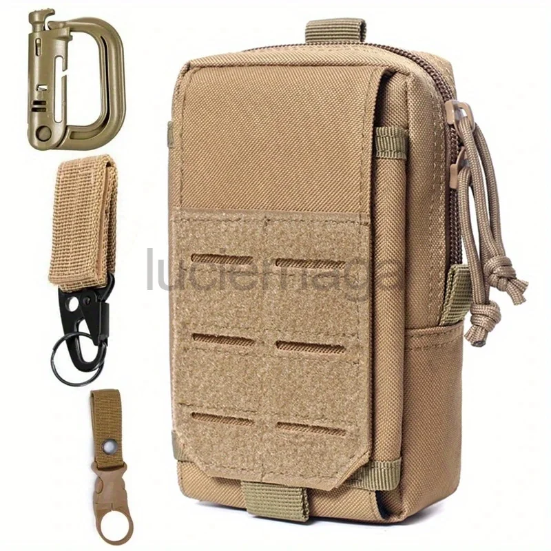 

LUC 1000D Nylon Molle Phone Pouch with 3 different buckles EDC Waist Fanny Pack Outdoor Hunting Belt Waist Bag Vest Storage Pack