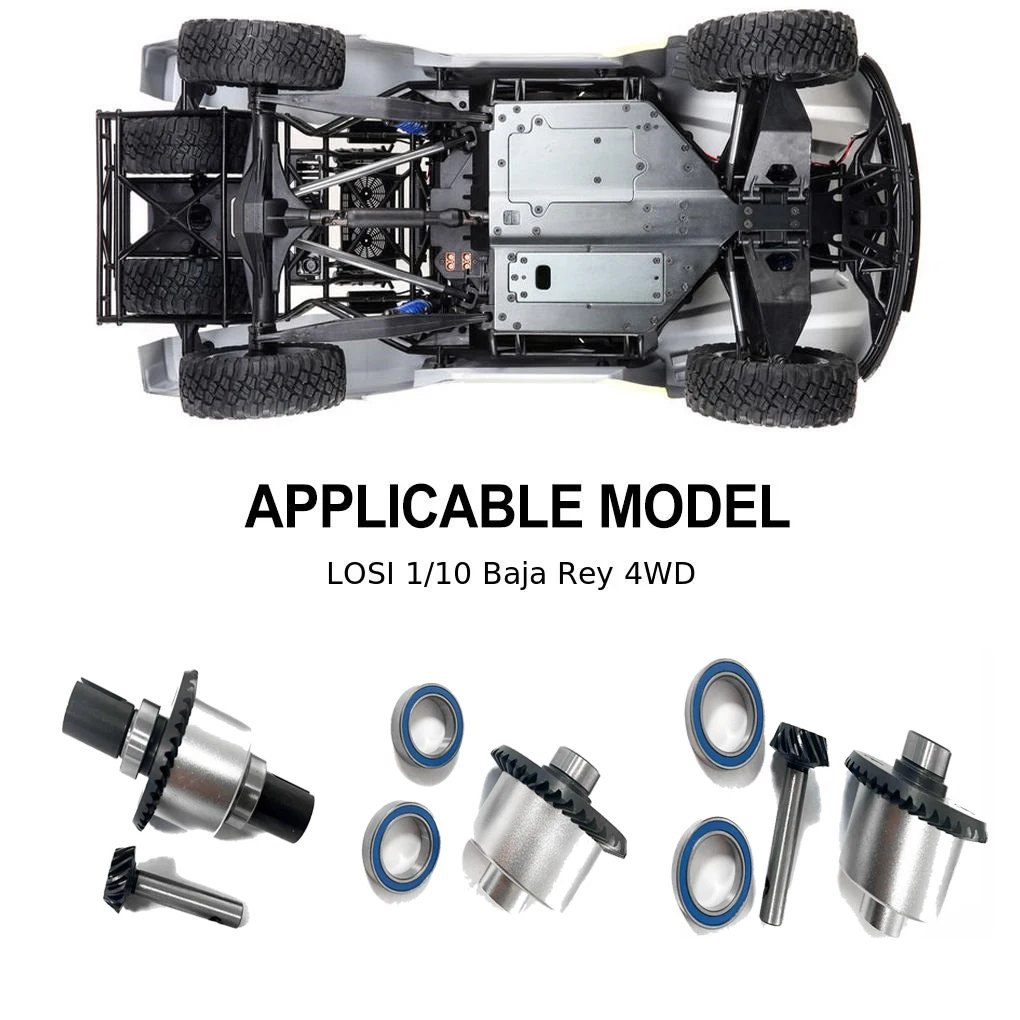 Stop aluminium 1 sztuka 1 10 wałek tylna oś mechanizmu różnicowego dla LOSI Baja Rey 4WD części do samochodów zdalnie sterowanych RC akcesoria samochodowe części zamienne