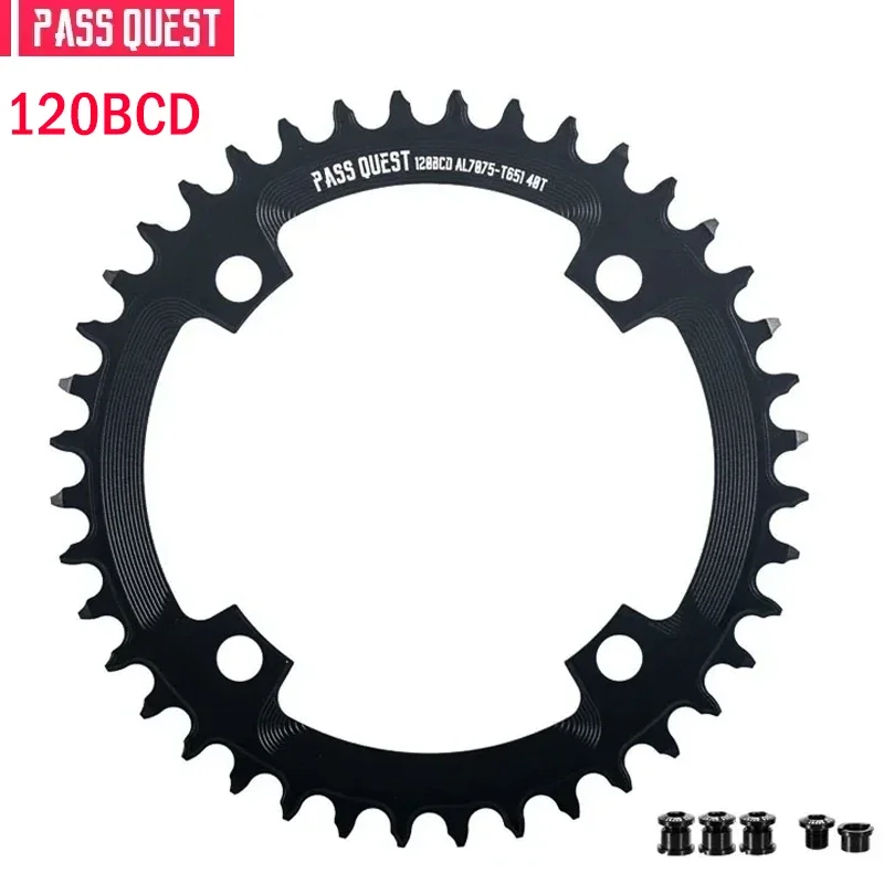 PASS QUEST 120BCD Round Narrow Wide Chainring for Road Bike  Crankset  High Quality Universal 120BCD chainring