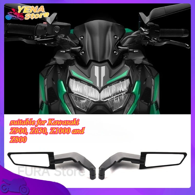 

The universal rotatable rearview mirror for motorcycle wing mirrors is suitable for Kawasaki Z900, Z650, Z1000 and Z800
