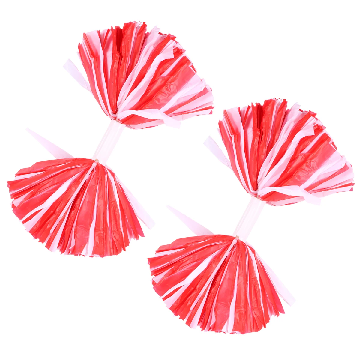 

Plastic Cheerleader Pom Poms Bright Colors Smooth Handle Lightweight Unbreakable Sports Events Props Memorial Items