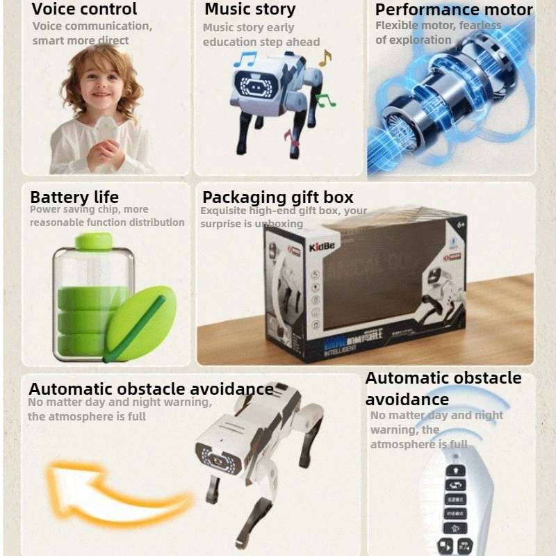 Cool Stuff Rc voiture cadeau drôle-Kawaii AI Intelligent bionique Rc Robot chien, voiture télécommandée, chenille Rc, jouets pour enfants, camion monstre