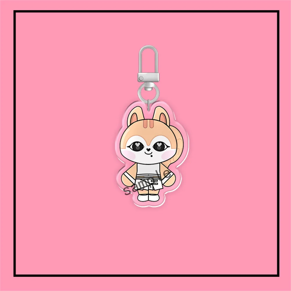 KPOP Idols Cartoon Cute Keychain WONYOUNG REI LIZ Car Keyring Pendant YUJIN GAEUL LEESEO Acrylic Bag Accessories Fans Daily Gift