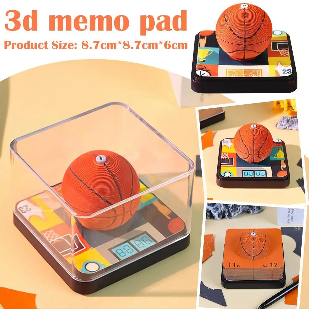 

Basketball 2025 Year of the Snake Calendar 3D Sticky Notes Paper Cultural and Creative Gift Ornaments Paper Crafts