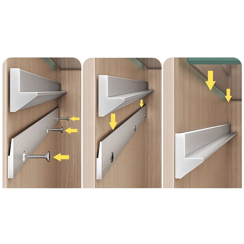 1 Buah Penjepit Snap-on dari Paduan Aluminium, Braket Kabinet Papan Kaca dari Paduan Aluminium, Braket Rak Kaca Tugas Berat, Perlengkapan Rumah