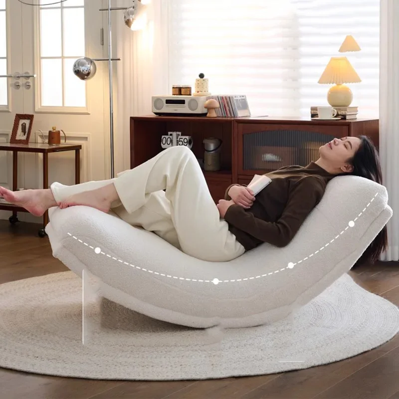 

White Recliner Chairs Sofa Design Bedroom Lounge Chair Nordic Rocking Living Room Sillones Modernos Para Sala Home Furniture