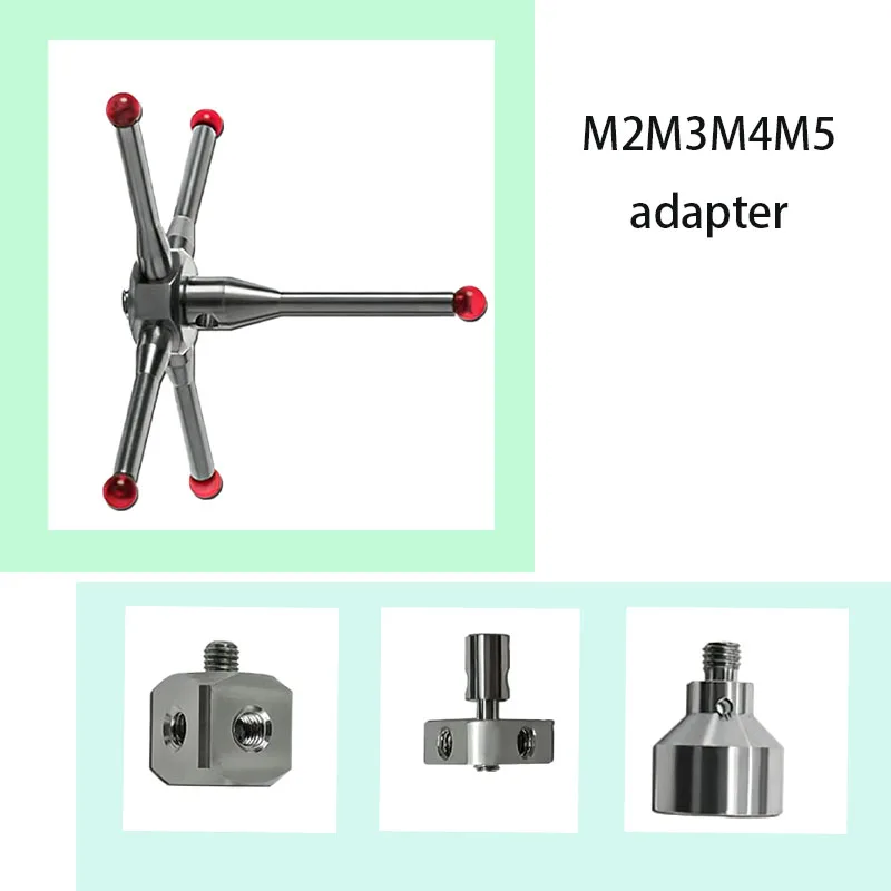 M2M3M4M5 adapter, three-dimensional measuring needle, five directional measuring seat adapter, star shaped measuring needle
